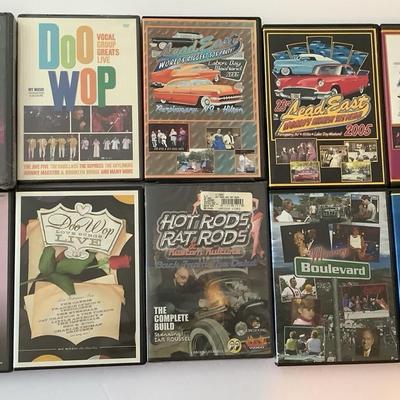 10 Doo Wop And Hot Rod DVDs 