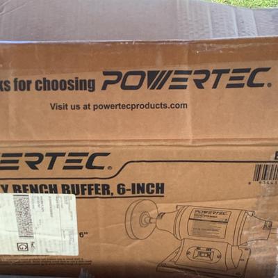 Powertec Heavy Duty Bench Buffer, 6 inch 