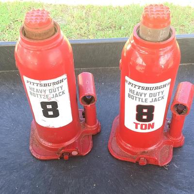 Pair Of Pittsburgh Heavy Duty 8 Ton Bottle Jacks