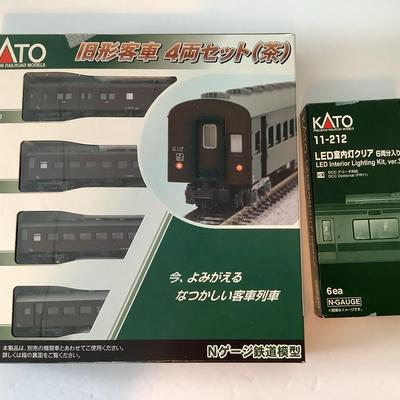 Kato N-Scale Passenger Cars And LED Interior Lighting Kit