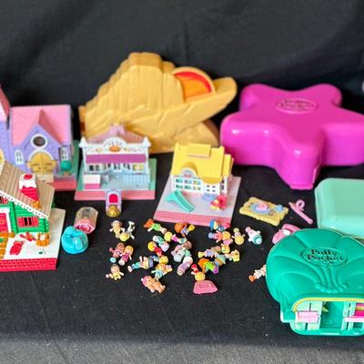 Large lot of Polly Pocket Toys