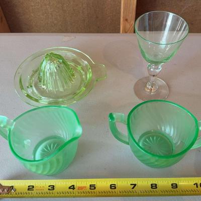 Uranium Glass pieces
