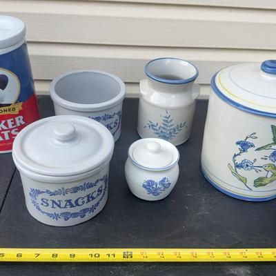 Vintage Pottery- Louisville Stoneware, Quaker Oats, Red Wing And Others