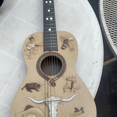 Vintage Emanee Western Folk Gene Autry Toy Guitar