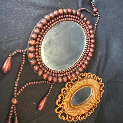 Vintage Retro Beaded Mirror +