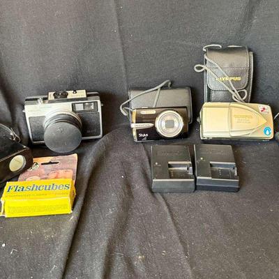 Cameras! Polaroid, Sears Easy Load, Olympus