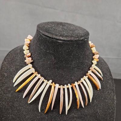 14K Tribal Shell Necklace