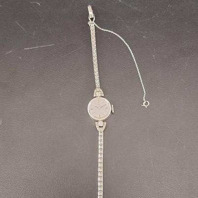Vintage Working 1960 Omega 14K with Diamonds White Gold Watch- Verified