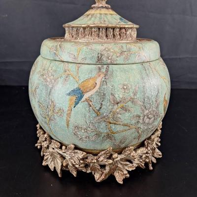 Vintage Castilian Heavy Hinged Jar with Base