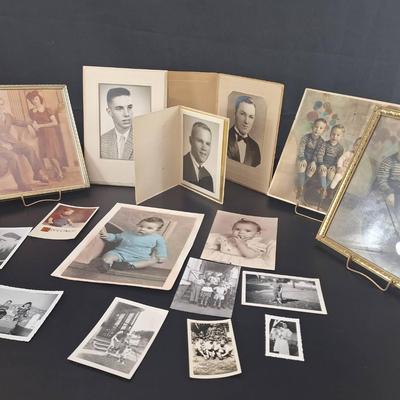 Large Lot of Unique Vintage Photographs in Cabinet Cards and Frames