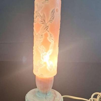 Vintage Electrolyte Pretty Pink Lamp - Electo Manufacturing Company Chicago Il