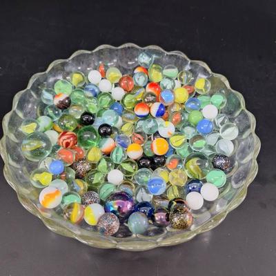Unique Lot of Vintage Marbles - Eye -Confetti - Art Glass Swirl