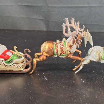Slavic Treasures The Night Before Christmas Dasher Dancer & Santa 850/2000
