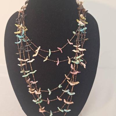 Vintage Zuni 6 Strand 14.5" Fetish Necklace