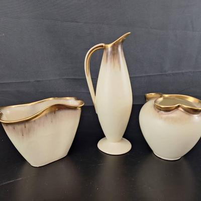 3 Carstens West Germany Pitcher Vases #426 -474-14 - 471-14