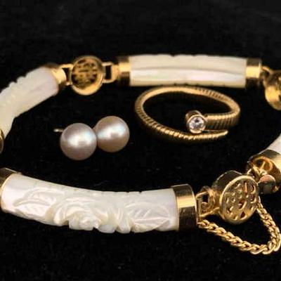 Ct299v diamond ring carved bracelet