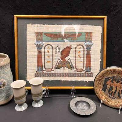 Ct298 egyptian papyrus painting and more