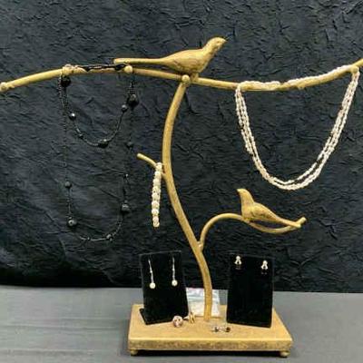 Ct276 bird jewelry stand costume jewelry