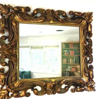 Large gilded wall mirror