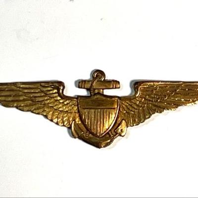 1917 wwi bb b bronze and gold plated naval aviator insignia wings