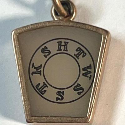 Gold masonic temple royal arch pendant