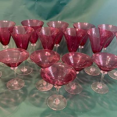 Cranberry glasses martini and wine
