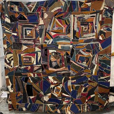 Antique handmade crazy quilt