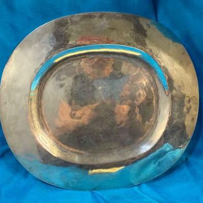 Marked 925 silver oval plate