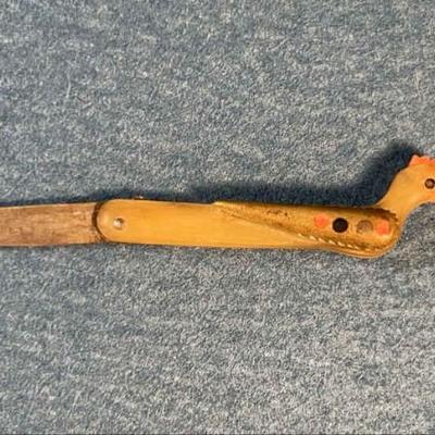 Antique bird horn pocket knife