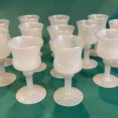 12 murano pulegoso style port glasses