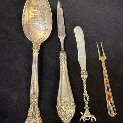 Sterling spoon other serving pieces