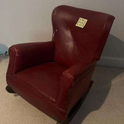 Leather rocking chair for children