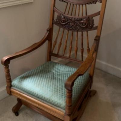 Victorian platform parlor rocking chair