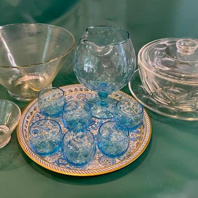 Empoli blue and mid century glass