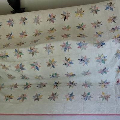 Handmade crazy star quilt
