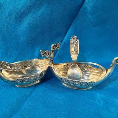Birger olberg hotel scandinavian 840 silver saltsspoon