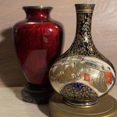 Two nearly perfect small vases