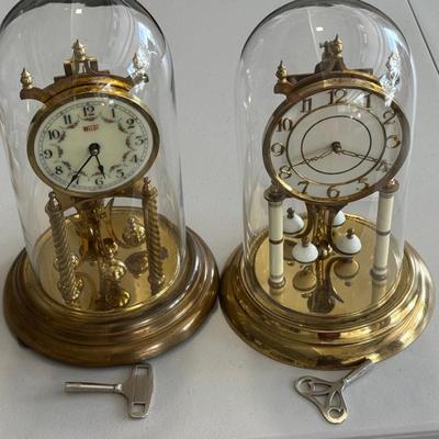 (2) Vintage Anniversary Clocks - (1) Welby Includes Keys (as Is)
