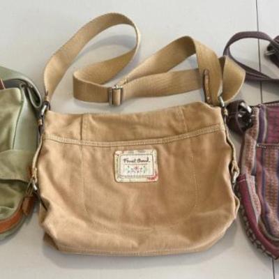 (3) Vintage Fossil Tote Bags