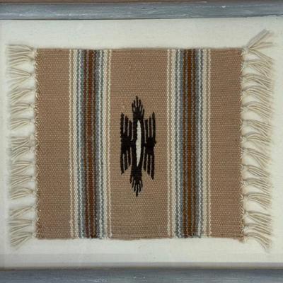 Vintage Framed Mexico Small Wool Blanket 