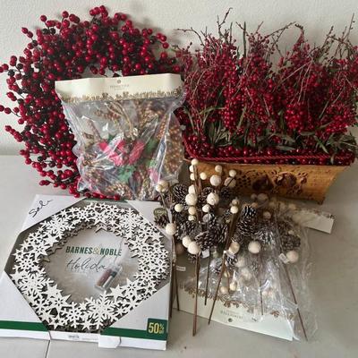 Christmas Faux Wreaths And Branches 