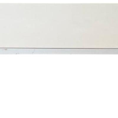 MCM White Melamine Top Coffee Table With Metal Legs 