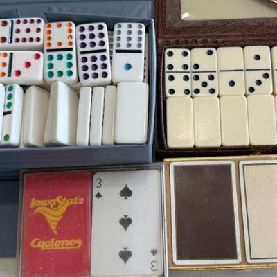 Dominos By Cardinal Domino Set And A Double Six Vintage Domino Set, Playing Cards