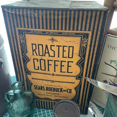 25lbs Roasted Coffee Sears Tin