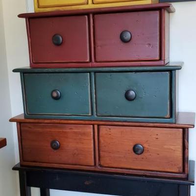 Unique chest, each set of drawers is separate and can be stacked differently.