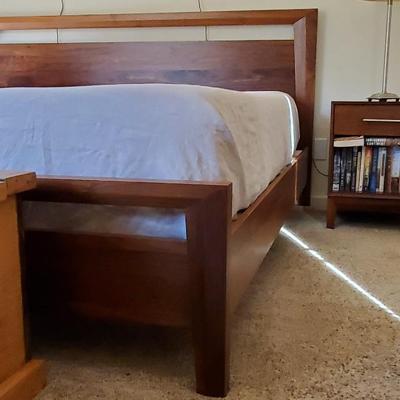 Mansfield King Bed and Side Tables by Copeland. Casper mattress and cover included.