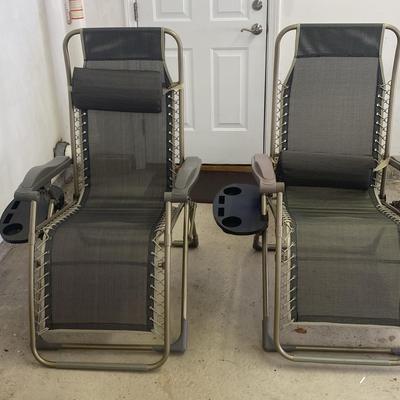 (2) Anti -Gravity Chaise Lounges 