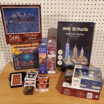 Boxed Jigsaw Puzzles and  Assorted Playing Cards