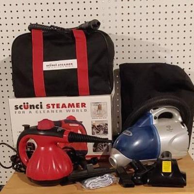 Scunci Steamer and Shark Mini Vac