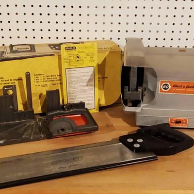 Black & Decker Bench Grinder and Stanley Mitre Bix